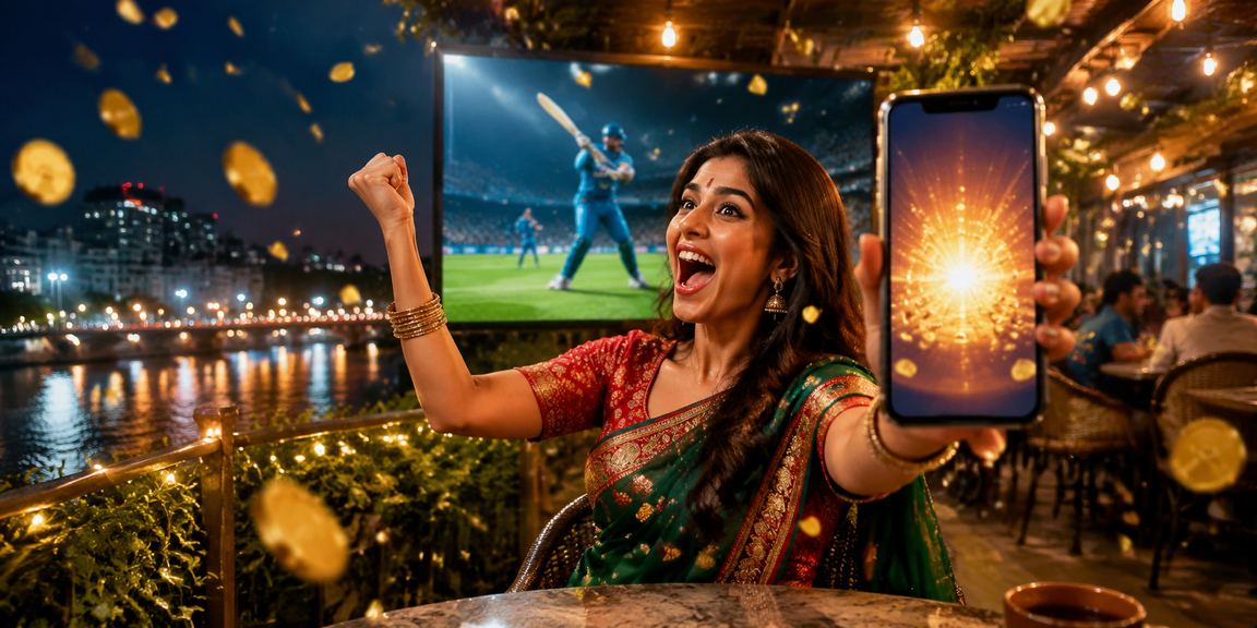 A young man in Gazipur using the nbajee apk betting platform on his mobile during a cricket match